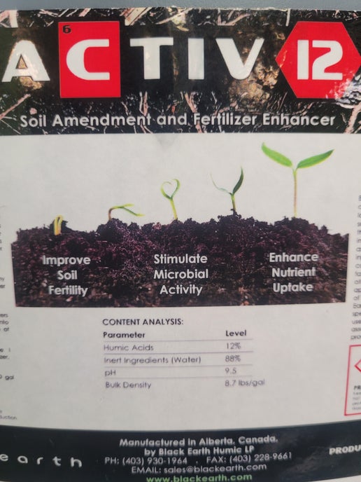 Humate Soil Conditioner - Liquid, content analysis