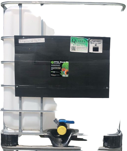 VITAL Blend 5M liquid biochar soil amendment, 250-gal tote for bulk biochar applications