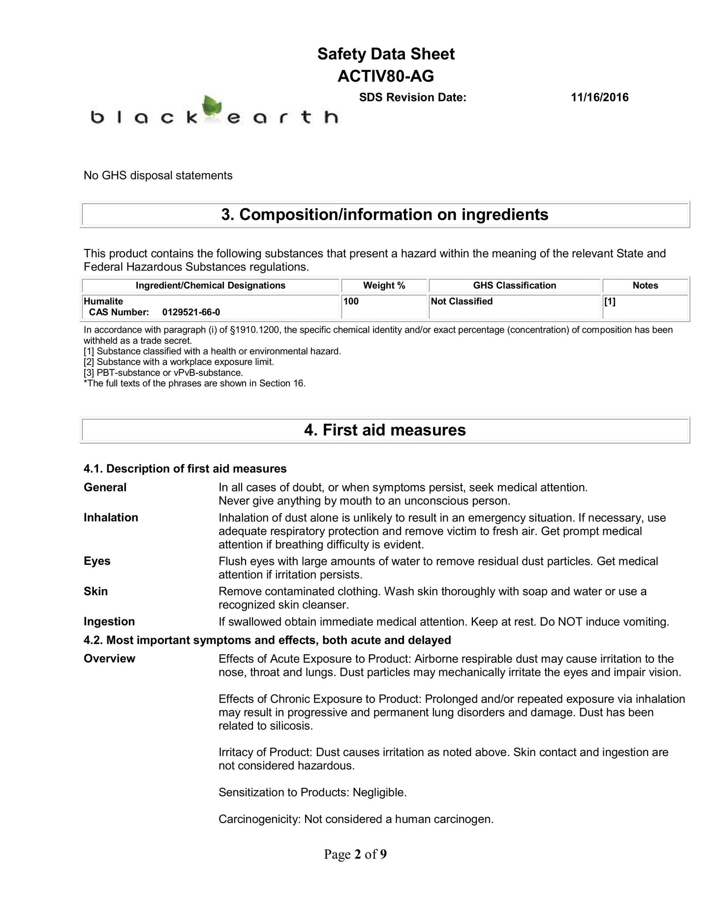 Humate (Humalite) Soil Conditioner - Granular