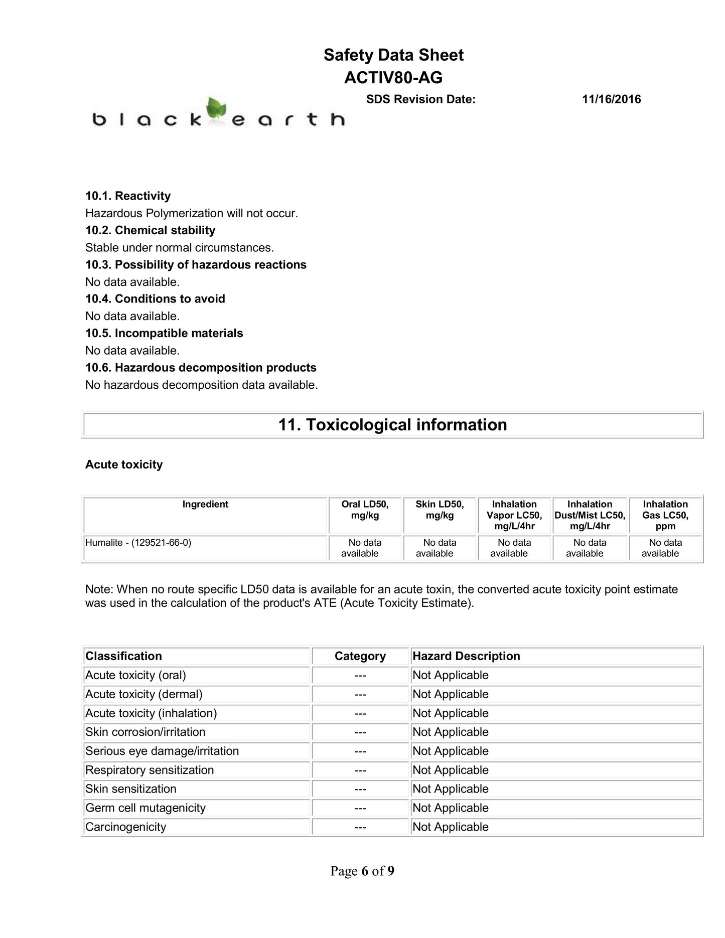 Humate (Humalite) Soil Conditioner - Granular