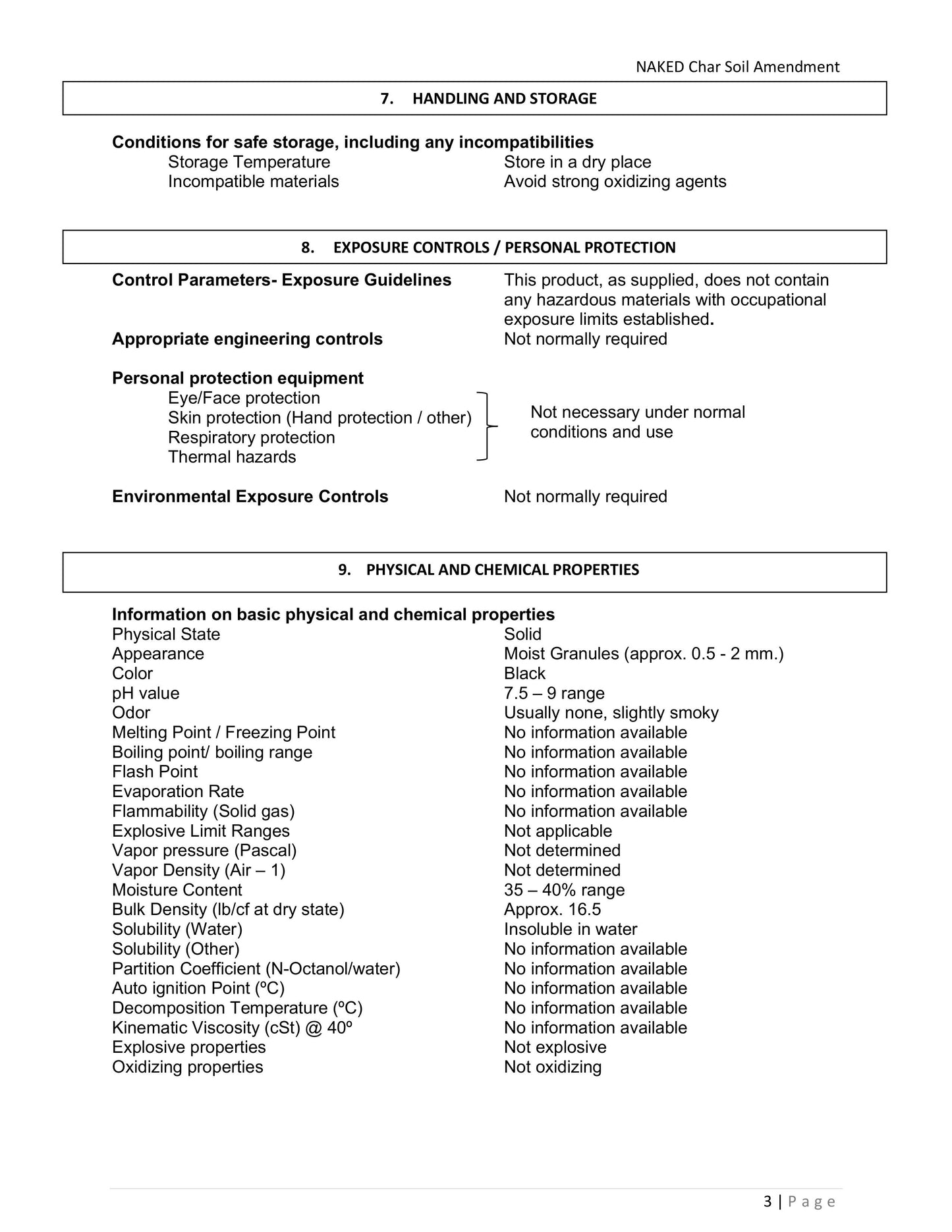 NAKED Char Pure Biochar Soil Amendment - Granular