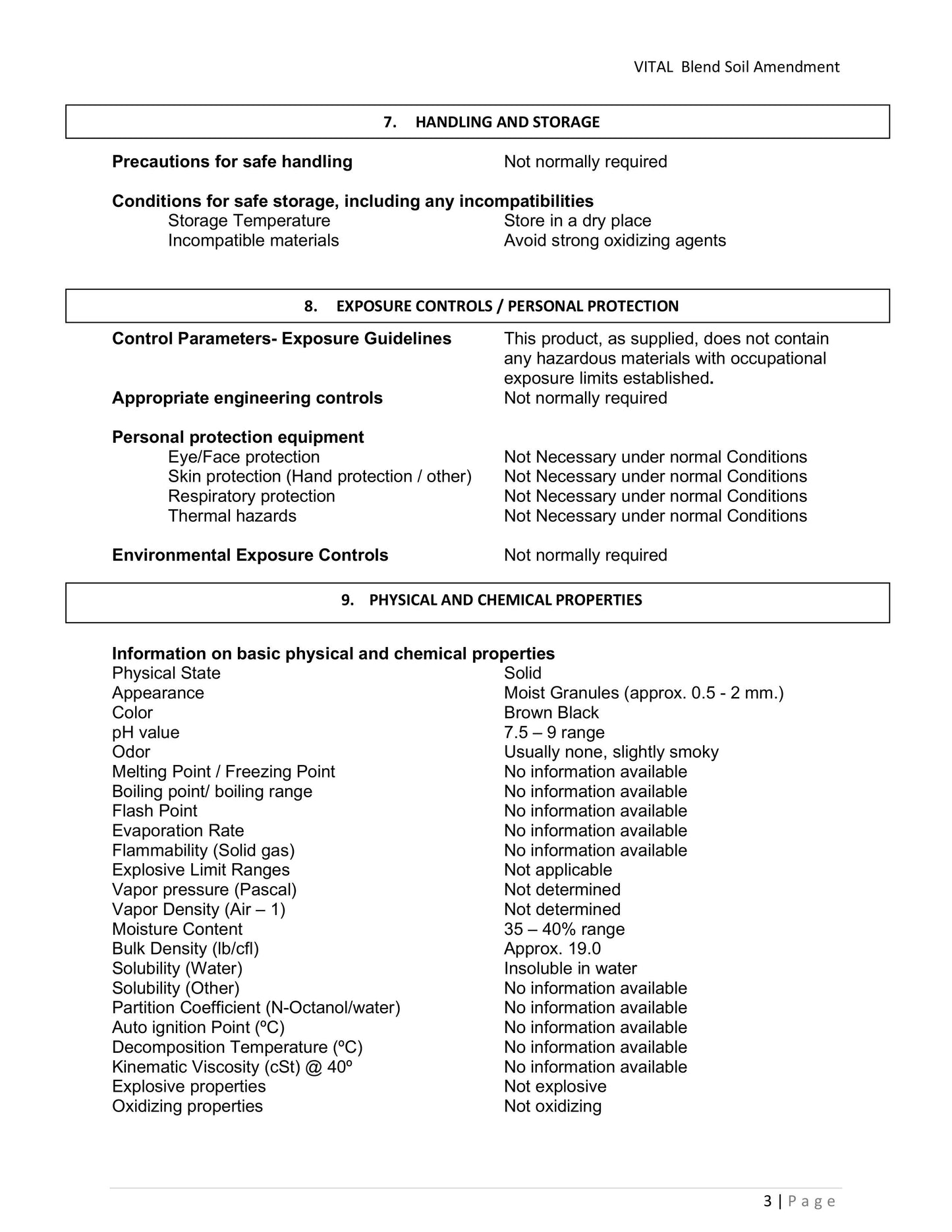 VITAL Blend Granular
