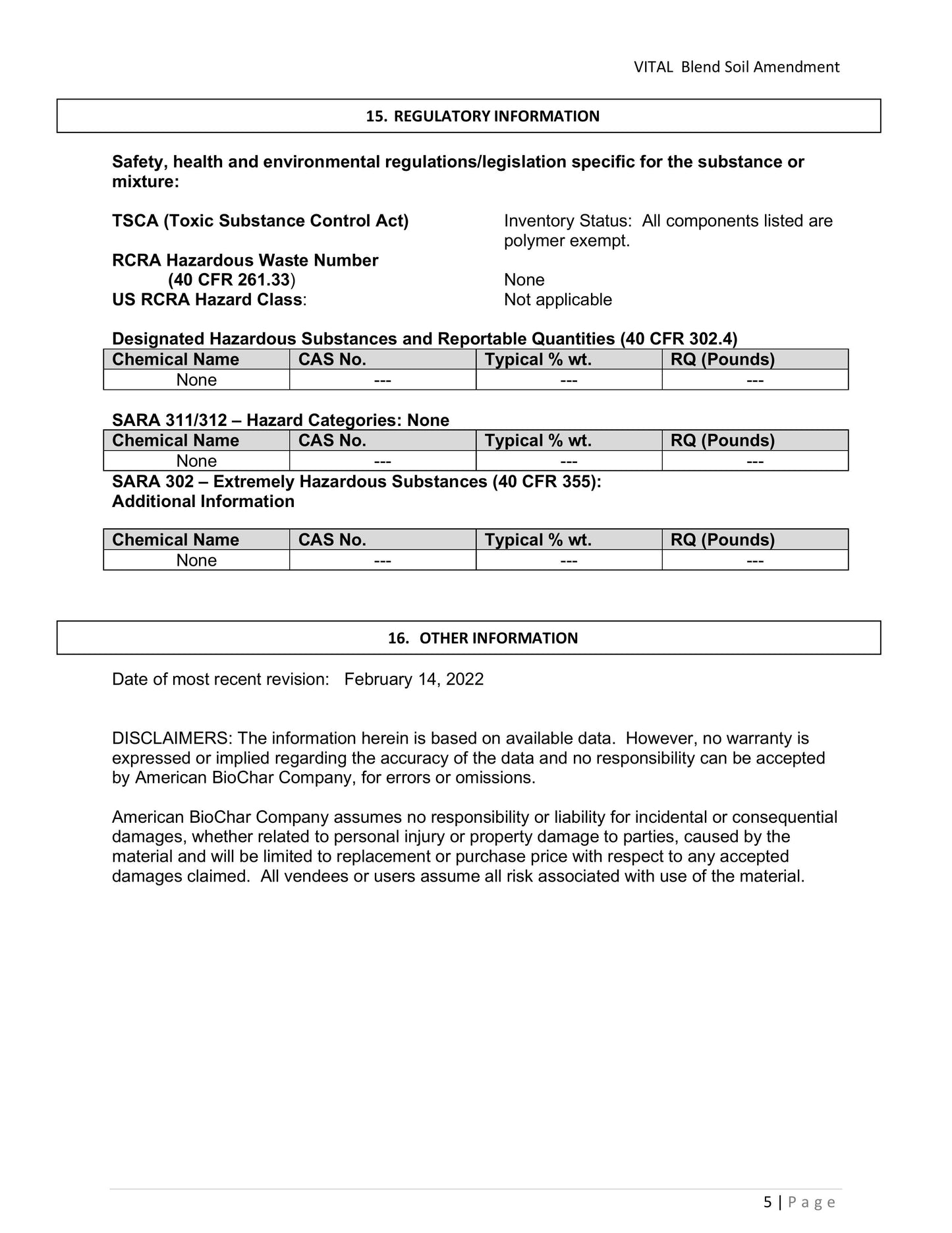 VITAL Blend Granular