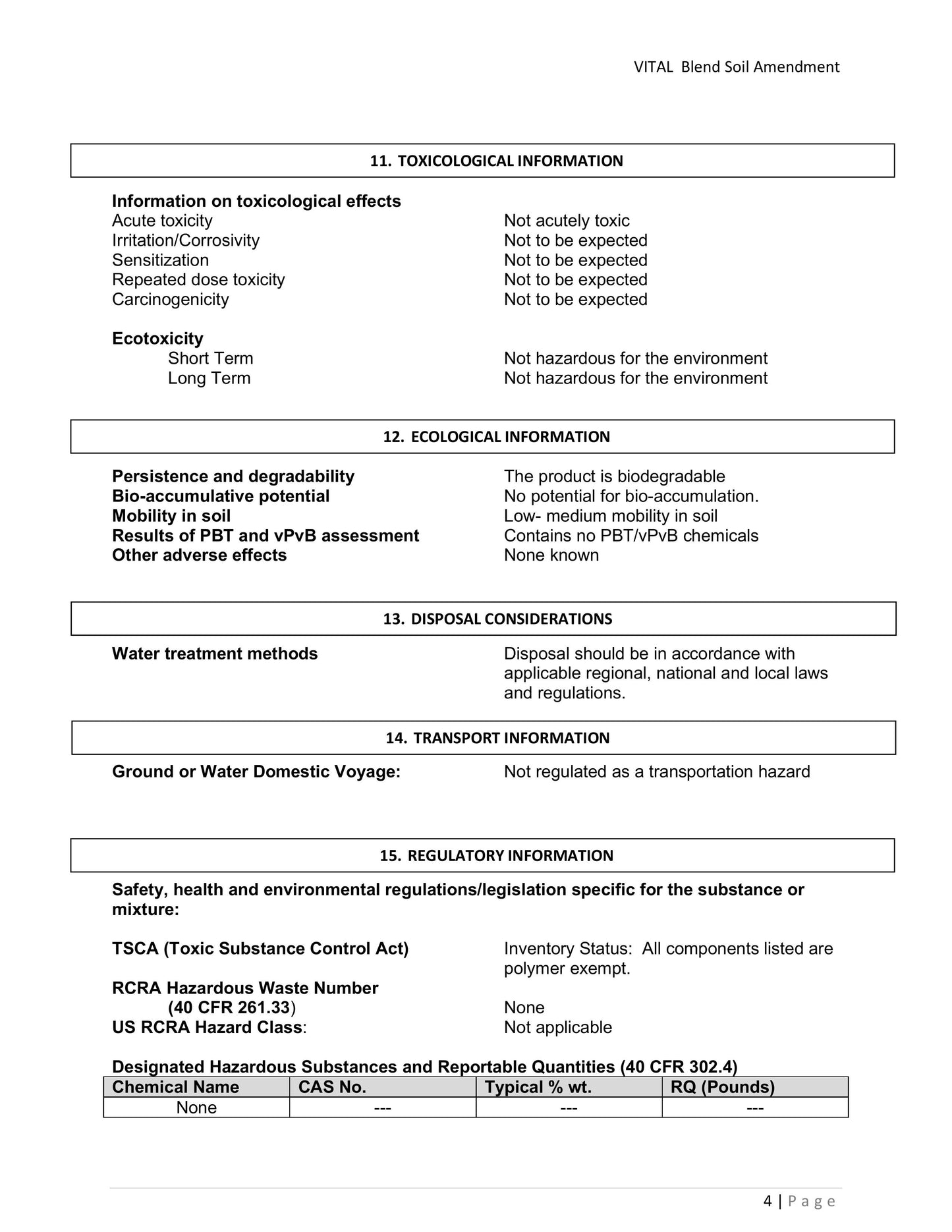 VITAL Blend 5M Soil Amendment - Liquid