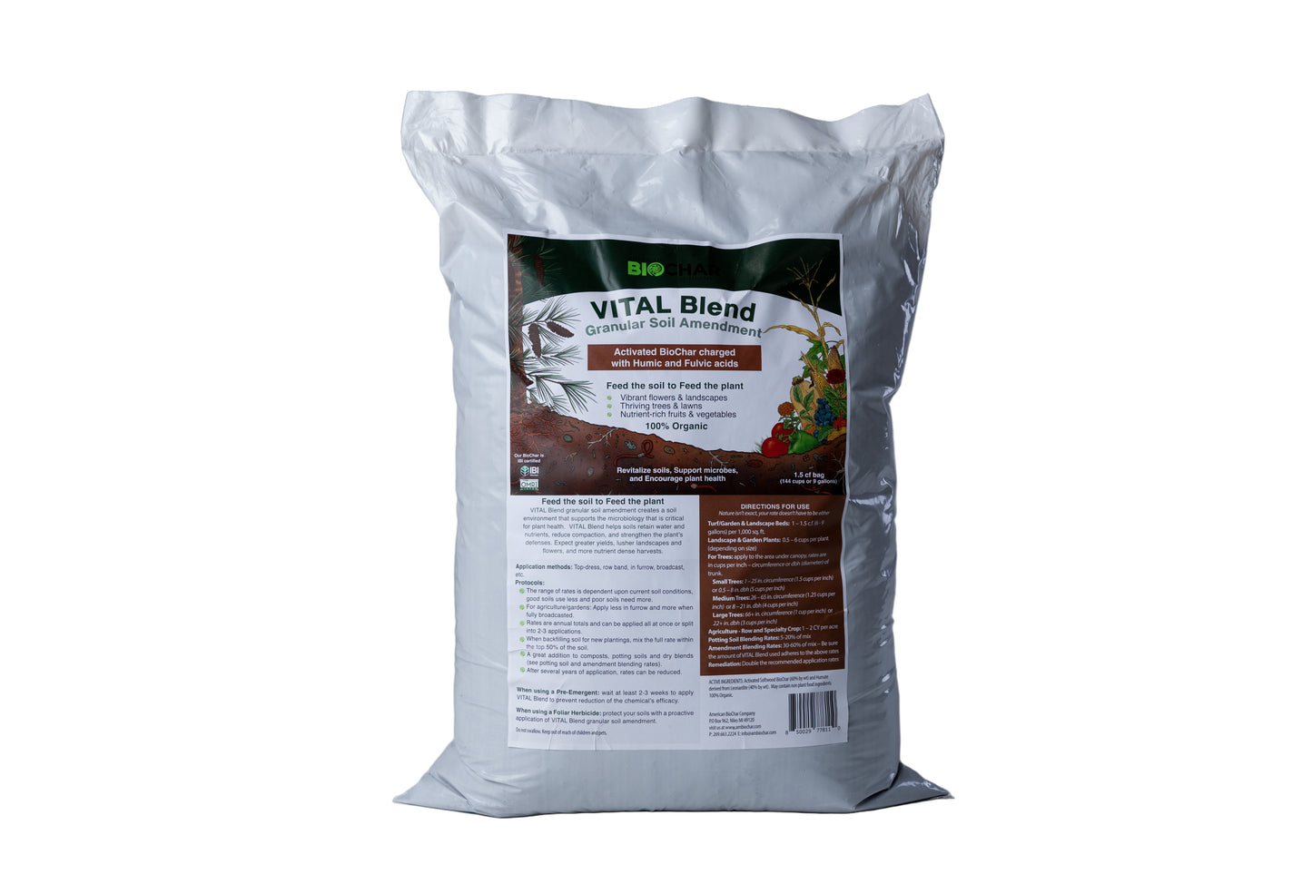 VITAL Blend granular biochar soil amendment, 1.5 cu ft bag