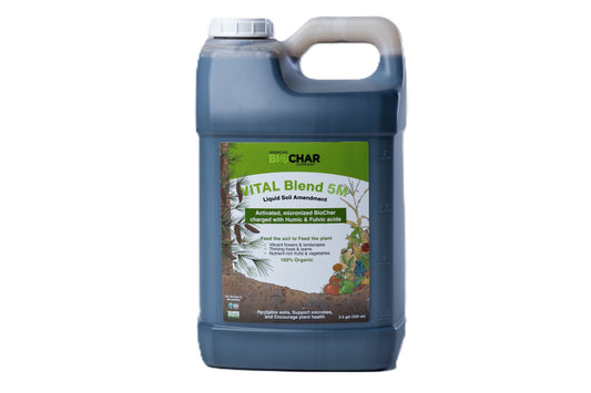 2 1/2 gallon VITAL Blend BioChar soil amendment for improve soil health, water retention and microbial habitat